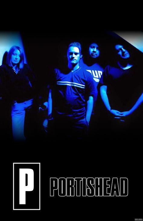 Portishead (Beth Gibbons, Geoff Barrow, Adrian Utley & Dave McDonald) Sonic Youth Poster, Beth Gibbons, Music Flyer, Dream Music, Trip Hop, Sonic Youth, Rock Posters, Good Movies To Watch, Band Posters