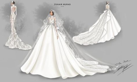 Jasmine Tookes Wedding, High Collar Wedding Dress, Jasmin Tookes, Jasmine Wedding Dress, Wedding Dresses Zuhair Murad, Zuhair Murad Dresses, Jasmine Wedding, Wedding Dress Sketches, Vintage Dance