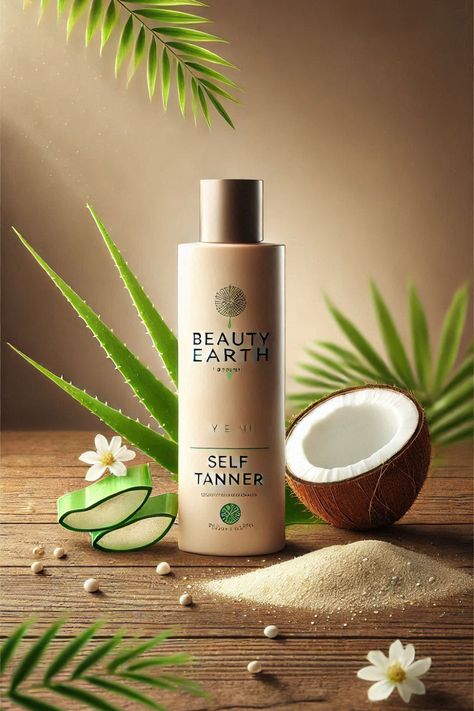 Beauty by Earth Self Tanner Made with Natural Moisturizing Self Tanning Lotion with Aloe Vera & Coconut for a Natural Glow, Streak-Free Fake Tan, Medium to Dark and uch more skincare products