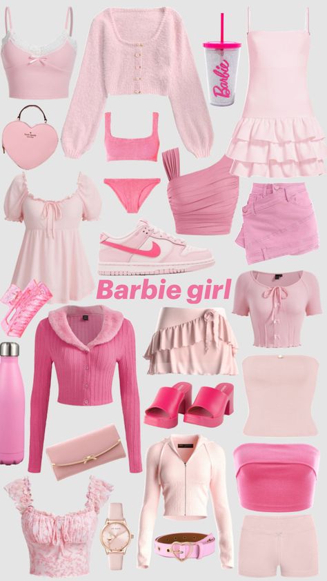 #barbie#pink#aesthetic Barbie Aesthetic Outfit Ideas, Barbie Inspo Outfits, Barbie Aesthetic Outfit, Barbie Pink Aesthetic, Barbie Outfit Ideas, Barbiecore Aesthetic, Aesthetic Shuffles, Barbie Aesthetic, Barbie Images