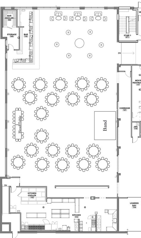 Restaurant Plan Architecture, Wedding Floor Plan, Ballroom Design, Event Space Design, Event Venue Design, Restaurant Floor Plan, Wedding Banquet Hall, Event Venue Spaces, Boutique Hotels Design