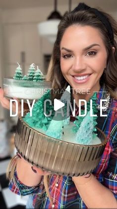 Diy Christmas Tree Candles, Christmas Tree Candles Diy, Aspen Christmas Tree, Dollar Tree Diy Candle, Aspen Christmas, Homemade Christmas Candles, Pine Tree Candle, Layered Candles, Candle Upcycle