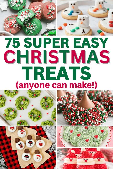 Christmas Sweets Easy, Homemade Christmas Treats, Christmas Sweets Recipes, Cute Christmas Desserts, Christmas Treats To Make, Christmas Cookies Kids, Christmas Candy Easy, Traditional Christmas Food, Fun Holiday Treats