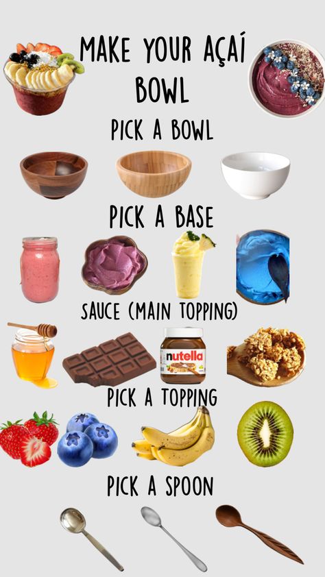 #açaíbowl#creativity Acai Bowl Recipe, Smoothie Bowls Recipe Easy, Acai Bowls Recipe, Secret Starbucks Recipes, Healthy Snack Alternatives, Fruit Smoothie Recipes Healthy, Smoothie Drink Recipes, Summer Smoothies, Smoothie Bowl Recipe