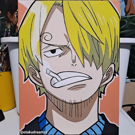 One Piece Sanji 💥🚬  Acrylic Painting 9 x 12  #anime #animeart #art #onepiece #sanji #painting Sanji Vinsmoke, Black Artists, One Piece Anime, Canvas Size, Anime Art, Acrylic Painting, Canvas Painting, One Piece, Canvas