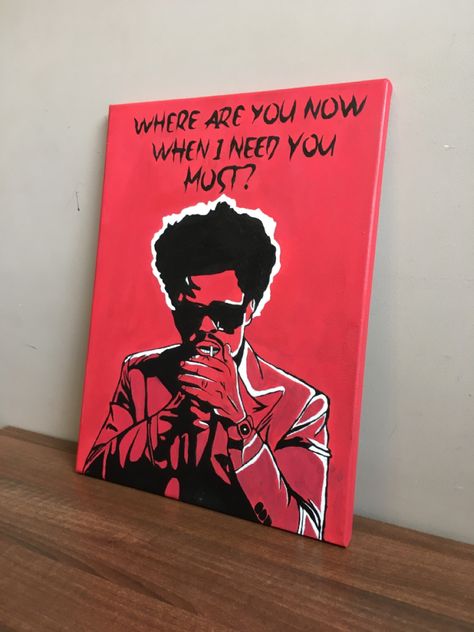 After Hours The Weeknd Painting, The Weeknd Acrylic Painting, The Weekend Painting Canvas, Music Canvas Art, The Weeknd Artwork, The Weeknd Painting Ideas, The Weeknd Canvas Painting, The Weeknd Gifts, The Weeknd Gift Ideas