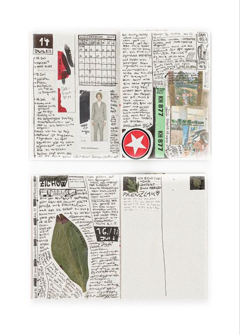 Collage Diary, Journaling Collage, Journal Lists, Pretty Journals, Commonplace Book, Notes Journal, Pressed Leaves, Sketch Notes, Bullet Journal Writing