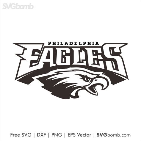 Philadelphia Eagles Logo Svg, Philadelphia Eagles Tshirt Ideas, Diy Eagles Shirt, All Football Club Logo, Philadelphia Eagles Logo Svg Free, Philadelphia Eagles Shirts Diy, Free Philadelphia Eagles Svg For Cricut, Eagles Football Shirt, Philadelphia Eagles Diy Crafts