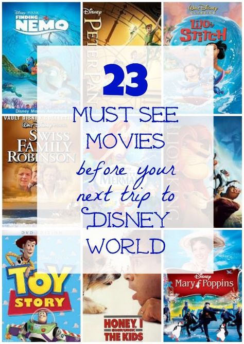 Disney Watch List - Top Movies to see Before Going to Walt Disney World Disney Watch List, Must See Movies, Disney Hacks, Disney Movies List, Travel Disney, Disney Countdown, Disney Movie Night, Florida Holiday, Trip To Disney World