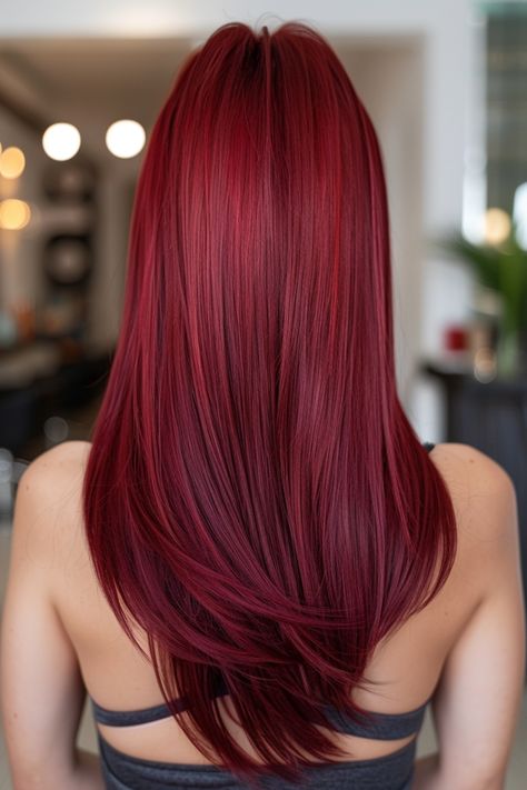 Discover the allure of deep cherry red hair for a fierce and captivating transformation. Unleash your inner fire with this bold and daring color choice that never fails to make a statement. Embrace the confidence that comes with rocking this stunning shade, perfect for those who dare to stand out from the crowd. Join me in making deep cherry red hair your go-to color for an effortlessly striking appearance! Remedies For Itchy Scalp, Deep Cherry Red Hair, Deep Red Hair Color, Blood Red Hair, Hair Color Red Ombre, Dark Pink Hair, Red Violet Hair, Raspberry Wine, Wine Hair Color