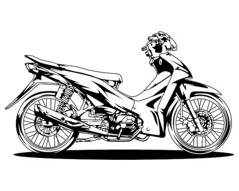 Vector black and white motorcycle drawings vector illustration Moter Cycles Drawing, Motor Drawing, Black And White Motorcycle, Cycle Drawing, White Bike, Motorcycle Drawing, White Motorcycle, Motorcycle Illustration, Futuristic Motorcycle