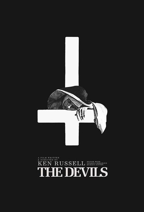 The Devils - Ken Russell (1971) Ken Russell, Cinema Design, The Devils, Horror Posters, Punk Art, Graphic Poster Art, Minimal Movie Posters, Movie Posters Design, Horror Movie Art