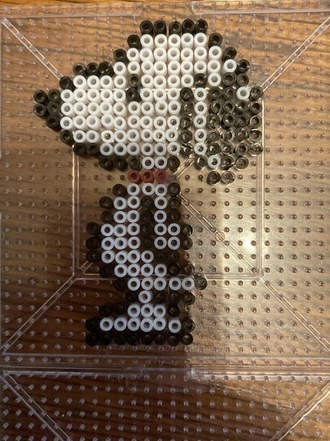 Snoopy Perler Bead Pattern, Snoopy Perler Beads, Beaded Snoopy, Melty Bead Designs, Aqua Beads, Melty Beads, Diy Perler Bead Crafts, Diy Perler Beads, Fuse Beads