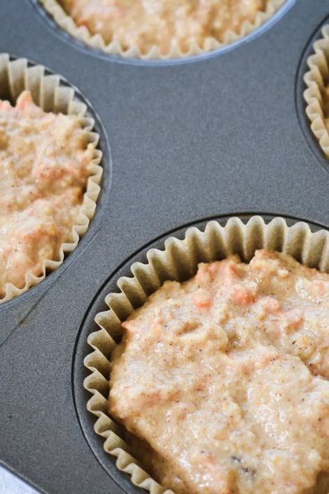 AIP Carrot Cake Muffins (Paleo, GF) - Its All About AIP Carrot Applesauce Muffins, Muffins Cream Cheese, Sunshine Muffins, Strawberry Shortcake Blueberry Muffin, Frosting Cupcakes, Muffins Paleo, Tigernut Flour, Applesauce Muffins, Carrot Cake Muffins