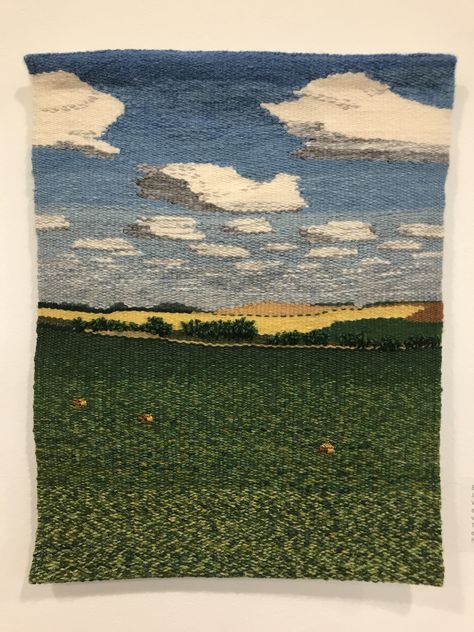 Woven Tapestry Art, Tapestry Landscape, Tapestry Loom Weaving, Landscape Tapestry, Contemporary Tapestries, Tapestry Loom, Small Tapestry, Macrame Mirror, Weaving Loom Projects