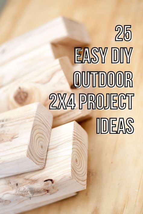 Easy to build, built to last, amazing ideas for outdoor 2x4 projects. This list of 25 outdoor 2x4 projects has everything for your outdoor living space! #anikasdiylife Outdoor 2x4 Projects, Projects With 2x4 Wood, 4x4 Scrap Wood Projects Diy, 2x4 Furniture Diy, Things To Make With 2x4 Wood, 2x4 Outdoor Furniture, 2x4 Projects Diy Outdoor, 2x3 Wood Projects, Simple Wood Working Project