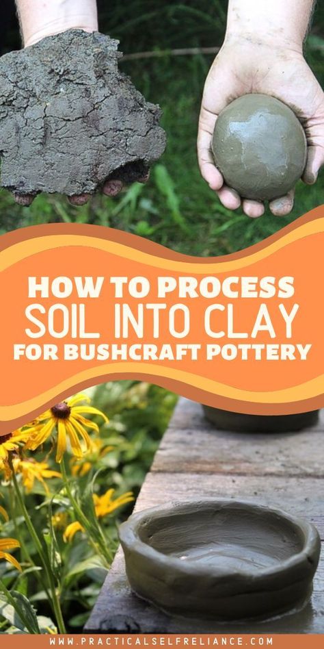 How to Process Soil into Clay for Pottery Clay For Pottery, Pottery Diy, Clay People, Making Pottery, Homemade Clay, Random Crafts, Pot Crafts, Homesteading Skills, Market Ideas