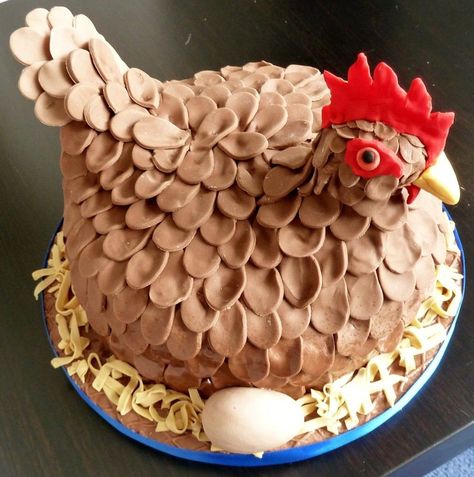 21+ Best Photo of Chicken Birthday Cake - davemelillo.com Chicken Birthday Cake, Hen Cake, Birthday Cake For Dogs, Cake For Dogs, Garden Birthday Cake, Chicken Birthday, Airplane Cake, Cakes Decorated, Chicken Cake