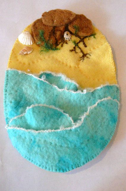 Felt Play Mat, Felt House, Mini Mundo, Waldorf Crafts, Felt Stories, Sand Sea, Play Mats, Wet Felt, Waldorf Toys