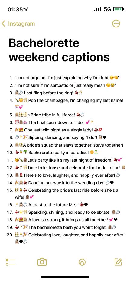 Bridesmaid Instagram Story Ideas, Bach Party Quotes, Best Friend Wedding Captions Instagram, Best Friend Bachelorette Party, Friends Wedding Instagram Story, Finally Engaged Quotes, Weekend With Friends Quotes, Caption For Friends Wedding, Bridesmaid Ig Caption