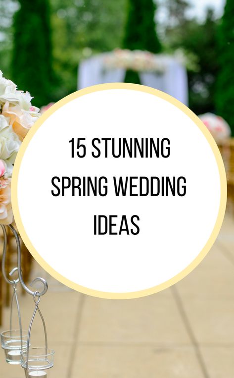 Do you dream of having the perfect Spring wedding? To get your imagination going, we have provided our favorite Spring wedding ideas from the spring wedding decorations, to the spring wedding cakes. Everything is sure to be a hit if you follow our tips! May Wedding Decor Ideas, May Spring Wedding, Simple Outdoor Spring Wedding, Colorful Spring Wedding Centerpieces, Early Spring Wedding Ideas, March Wedding Decorations, March Wedding Decoration Ideas, Outdoor Spring Wedding Ideas Simple, Spring Wedding Diy Decorations