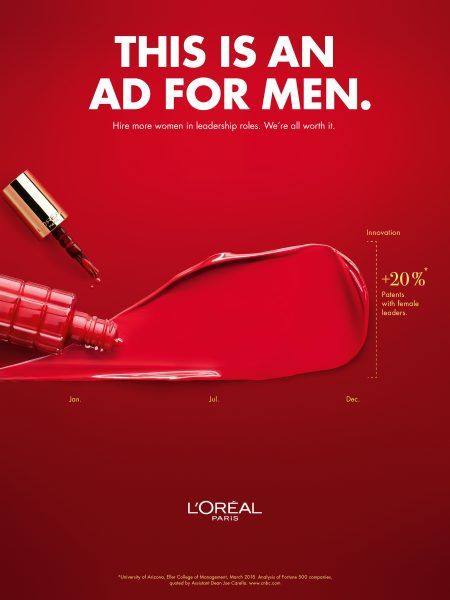 L’Oreal’s Bold New Ad Campaign Has a Message for Men: Hire More Women – Adweek Nail Polish Ads, Copywriting Ads, Clever Advertising, Ad Of The World, 광고 디자인, Creative Advertising Design, Publicidad Creativa, Great Ads, Beauty Ad