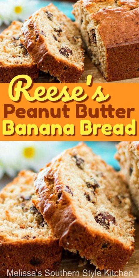 Butter Banana Bread, Peanut Butter Banana Bread, Peanut Butter Bread, Best Banana Bread, Reeses Peanut Butter, Bread Recipes Sweet, Peanut Butter Recipes, Dessert Bread, Banana Recipes