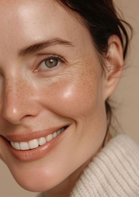 Middle age woman with no makeup smile skin adult. | premium image by rawpixel.com / Pinn Middle Age Makeup, Healthy Face Skin, Middle Age Woman, Face Aging, Natural Smile, No Make Up, Middle Aged Woman, About Skincare, Skin Care Business