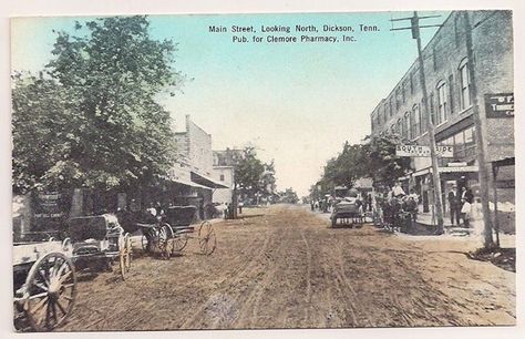 Old Postcard of Dickson Tennessee Dickson Tennessee, How To Grow Taller, Old Postcards, Southern Belle, Nashville Tn, Vintage Postcards, Main Street, Old Pictures, Nashville