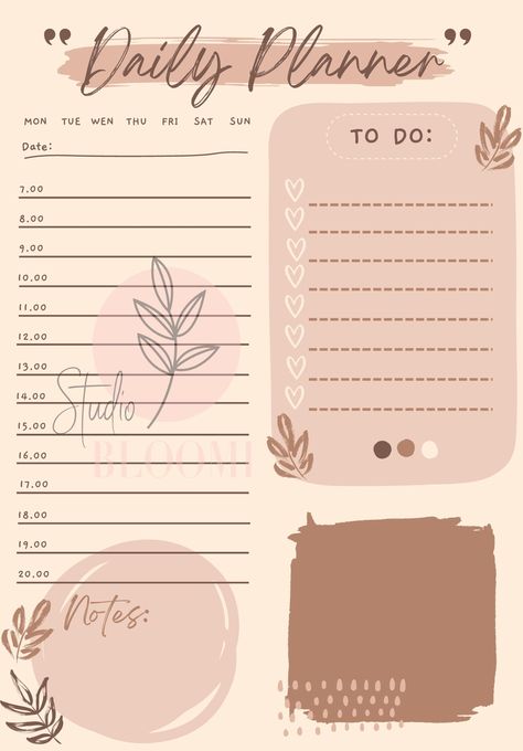 A good and simple to use daily planner template! This can be used printed out or in GoodNotes 5 and Notability for example! Aesthetic Daily Planner Template Pink, To Do List Ideas Aesthetic, Daily Planner Template Free, Good Notes Templates Free Planner, Journal Template Aesthetic, Aesthetic Planner Template, Plans Aesthetic, Daily Planner Aesthetic, Day Planner Ideas