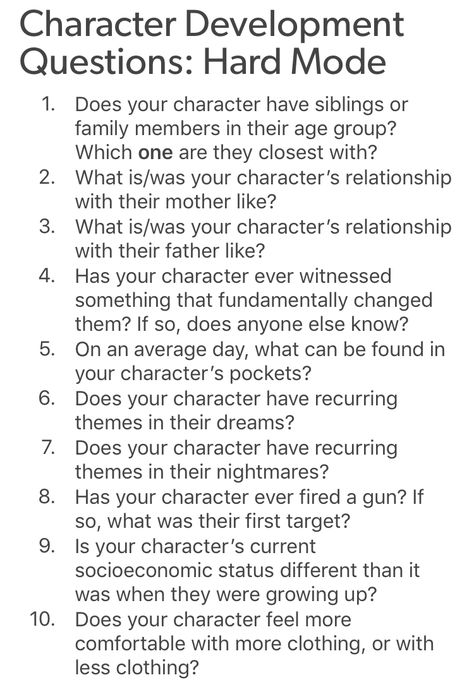 Character development questions part II https://character-creation-resources.tumblr.com/post/174065449202/character-development-questions-hard-mode Questions About Characters, Book Character Development, Dnd Character Building Questions, Questions To Ask About Your Character, Character Development Questions Writing Characters, Questions To Ask Your Dnd Character, Writing Prompts Character Development, Character Purpose Ideas, Questions To Ask Ocs