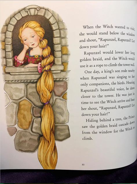 Rapunzel feeling lonely in her tower as she is singing beautifully to herself from Rapunzel by Mary Engelbreit Rapunzel, Disney Films, Rapunzel Book Cover, Rapunzel Fairy Tale, Rapunzel Book, Journal Making, Mary Engelbreit, Beautiful Voice, Disney Movies