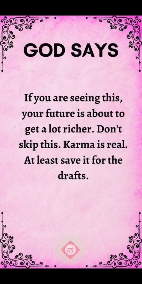 Karma Is Real, Christian Quotes God, Luck Quotes, Believe Quotes, Affirmations For Happiness, God Says, Good Luck Quotes, Inspirational Quotes God, Inspirational Prayers