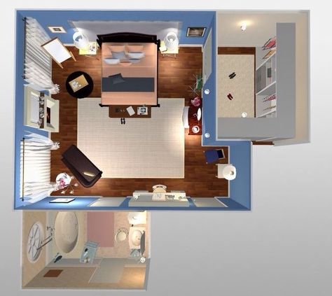 Blair Waldorf House Plan, Audrey Hope Room, Blair Waldorf Bed, Blair Waldorf Bathroom, Bedroom Birds Eye View, Blair Waldorf Room Aesthetic, Blair Waldorf Apartment, Gossip Girl Room, Blair Bedroom