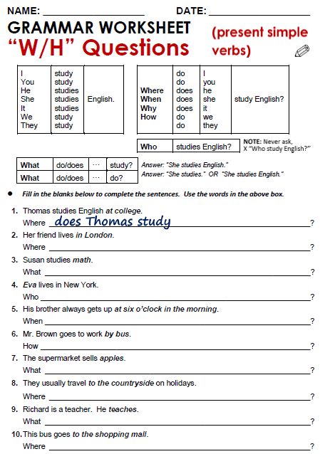 Wh questions worksheet W H Questions, Wh Questions Worksheet, Wh Questions Exercises, Esl Grammar, English Grammar Exercises, Grammar Quiz, Simple Present, Grammar Exercises, English Worksheet