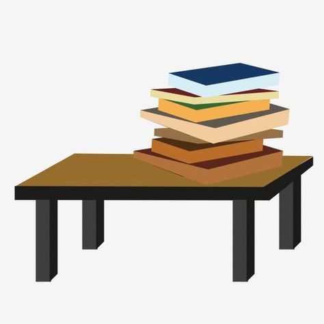 Books On Table, Books On The Table, Table Clipart, Table Cartoon, White Background Cartoon, Library Themes, Book Clip Art, Iphone Wallpaper Cat, Background Cartoon