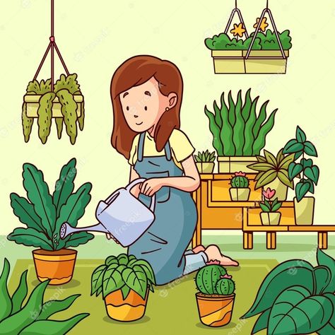 Scripture Art, Taking Care Of Plants, Illustration Of People, Baby Cartoon Drawing, Earth Drawings, Plant Drawing, Hand Drawn Illustration, Drawn Illustration, Baby Cartoon