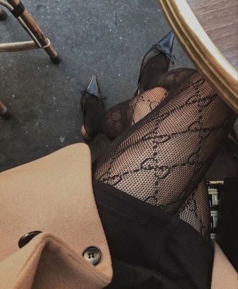 Gucci tights, fashion tights, Designer tights Gucci Tights, Designer Tights, Boujee Aesthetic, Classy Aesthetic, Fashion Tights, Study Style, Tights Outfit, Pretty Lingerie, Black Tights