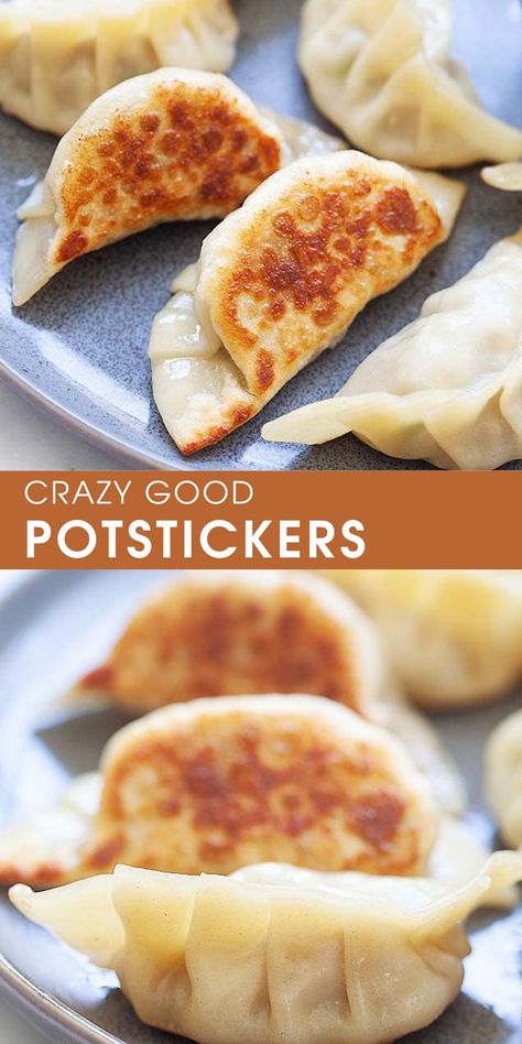 Chinese Potstickers Recipes, Pot Sticker Dough Recipe, Pan Seared Dumplings, Easy Pot Stickers Recipe, Fried Dumplings Chinese, Chicken Potstickers Recipe, Pork Potstickers Recipe, Chicken Pot Stickers Recipe, Fried Potstickers