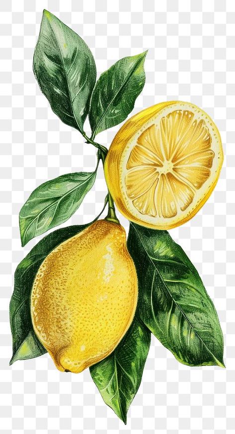 Vintage Lemon Wallpaper, Lime Sketch, Lemon Branch Drawing, Citron Aesthetic, Lemon Symbolism, Draw Lemon, How To Draw A Lemon, Drawing Lemon, Lemons Wallpaper