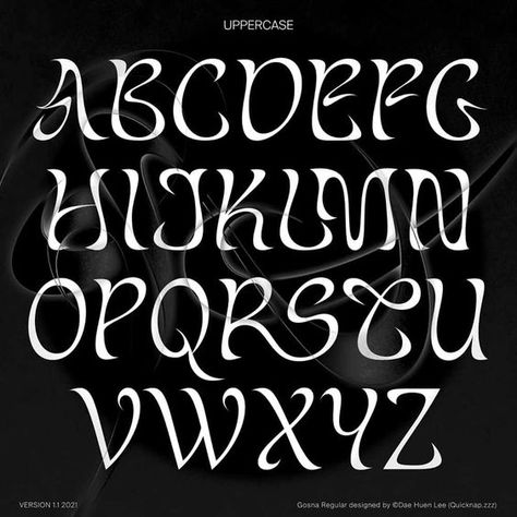 Gosna Font fonts #font #fonts 2.557 Design Alphabet, Display Font, 로고 디자인, Lettering Fonts, Brush Strokes, Alphabet, Typography, Graphic Design, ? Logo