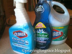 Praying for Grace: Homemade Clorox Cleanup Homemade Clorox Wipes, Clorox Spray, Homemade Bleach, Diy Household Cleaners, Clorox Bleach, Homemade Cleaning Supplies, Clorox Wipes, Homemade Goodies, Diy Cleaning Solution