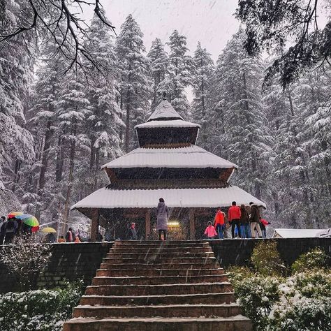 Hidimba Temple | Kullu Himachal Pradesh . Photo By- @nomadtreveller (Sunand Sood) #Follow . For Feature Hashtag Your Pictures/Videos With #InstaHimachal . Hills Are Vulnerable, Say No To Plastic, Snacks and Water Bottles. Save Himalayas, Don't Litter on Mountains. Help Your Mother Nature, Help Yourself . #SnowTime #Snowy #SnowLife #HimachalPradesh #Himachal #WinterWonderland #Winters #Kullu #Nature_Brilliance #Nature_Perfection #SnowWhite #TemplesOfIndia #Snowland Manali Trip, Manali India, Manali Himachal Pradesh, Cave Temple, Devi Temple, Kullu Manali, India Travel Places, Temple India, India Photo