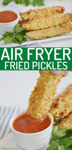 Fried Dill Pickles Recipe, Air Fryer Pickles, Fried Pickle Spears, Princess Recipes, Easy Fried Pickles, Air Fryer Fried Pickles, Recipes Airfryer, Pickle Spears, Fried Dill Pickles