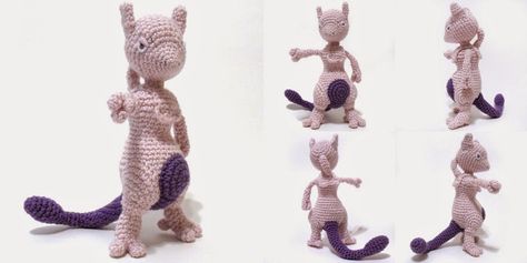 i crochet things: Pattern: Mewtwo Amigurumi + UPDATE Pokemon Crochet Pattern, Pokemon Mewtwo, Crochet Pokemon, Newborn Crochet Patterns, Pokemon Pattern, Crochet Things, Newborn Crochet, Crochet For Beginners, Crochet Patterns Amigurumi