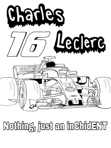 Charles leclerc Ferrari coloring page F1 Coloring Pages, Make A Coloring Book, Ferrari Charles Leclerc, F1 Art, College Money, Charles Leclerc, Raise Money, Colour Board, Colouring Pages