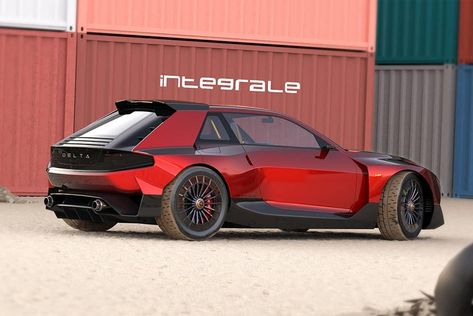 Modern Lancia Delta Integrale Is The Ultimate Hot Hatchback. We'll just leave the check blank for this beauty. Lancia Delta Integrale, Hot Hatchback, Ferrari Cars, Car Concept, Aesthetic Cool, Volkswagen Golf Gti, Lancia Delta, Hyundai Veloster, Honda Civic Type R