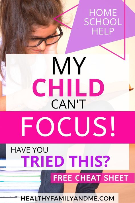 Having difficulties to help your kids focus? No worries. These 14 focus tips will improve focus and attention easily. Improve your kids' focus and attention span, perfect at school and for homeschooling. No more problems with your distracted child during school time and saying my child can't focus. Use these strategies to help them right now. Plus free cheat sheet. #focus #homeschool #learning #raisingkids How To Help Kids Focus In School, Games For Focus And Attention, Helping Students Focus, Focus Exercises For Kids, Focus Games For Kids, Help Kids Focus, Improve Focus, Confidence Kids, Parenting Done Right