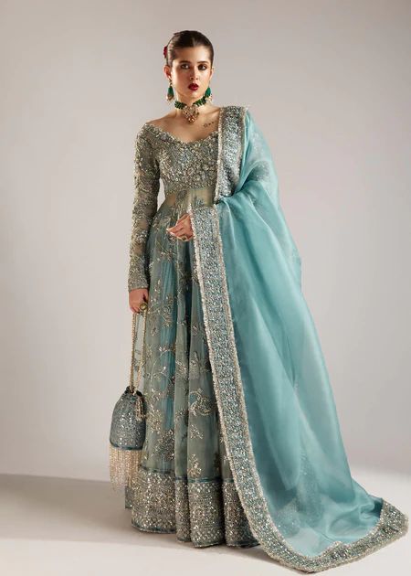 Crushed Sharara, Hussain Rehar, Printed Dupatta, Indian Lehenga, Pakistani Bridal, Indian Wedding Dress, Pakistani Wedding, Handmade Dresses, Bridal Wedding Dresses