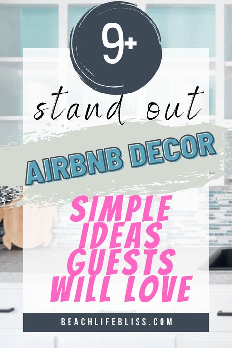 Lake Airbnb Ideas, Air B&b Decor Ideas, Beach Rental Decor, Airbnb Decor Ideas, Airbnb Decor Room Ideas, Bnb Decor, Airbnb Arbitrage, Decorate Airbnb, Airbnb Marketing